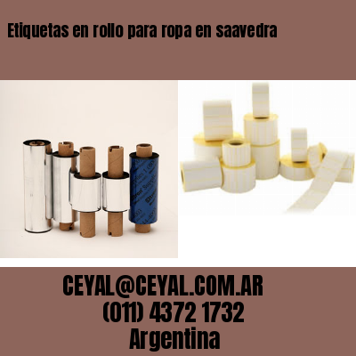 Etiquetas en rollo para ropa en saavedra