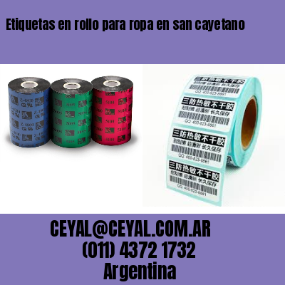 Etiquetas en rollo para ropa en san cayetano