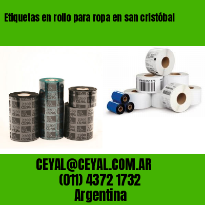 Etiquetas en rollo para ropa en san cristóbal