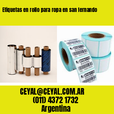 Etiquetas en rollo para ropa en san fernando