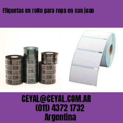 Etiquetas en rollo para ropa en san juan