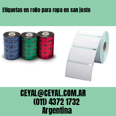 Etiquetas en rollo para ropa en san justo