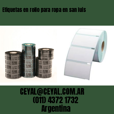 Etiquetas en rollo para ropa en san luis