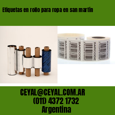 Etiquetas en rollo para ropa en san martín