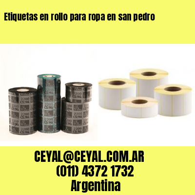 Etiquetas en rollo para ropa en san pedro