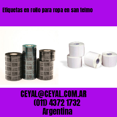 Etiquetas en rollo para ropa en san telmo