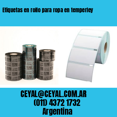 Etiquetas en rollo para ropa en temperley