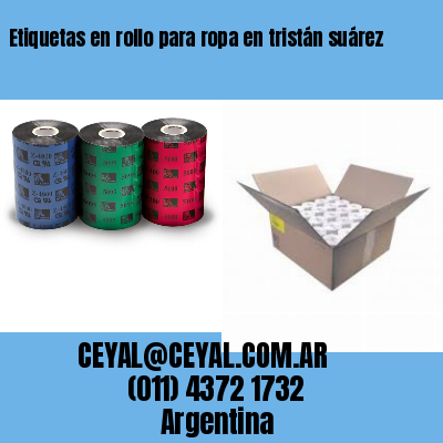 Etiquetas en rollo para ropa en tristán suárez
