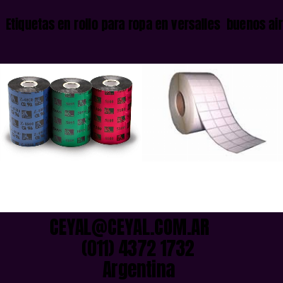 Etiquetas en rollo para ropa en versalles  buenos aires