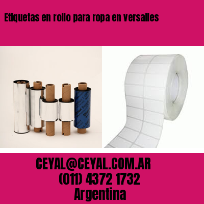 Etiquetas en rollo para ropa en versalles