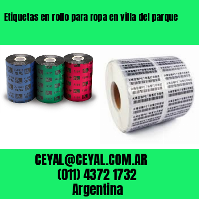 Etiquetas en rollo para ropa en villa del parque