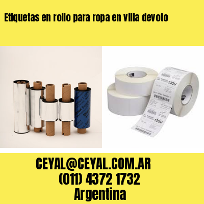 Etiquetas en rollo para ropa en villa devoto