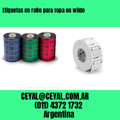 Etiquetas en rollo para ropa en wilde