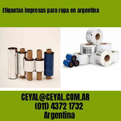 Etiquetas impresas para ropa en argentina