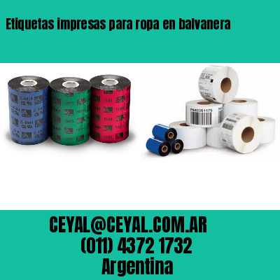Etiquetas impresas para ropa en balvanera