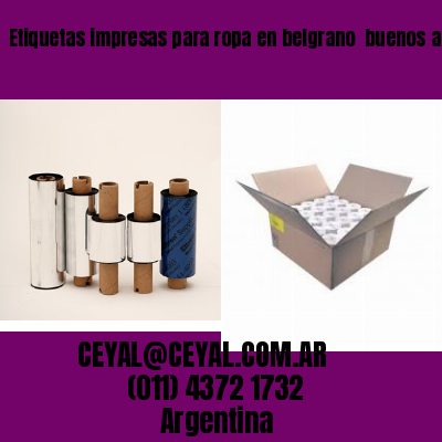 Etiquetas impresas para ropa en belgrano  buenos aires