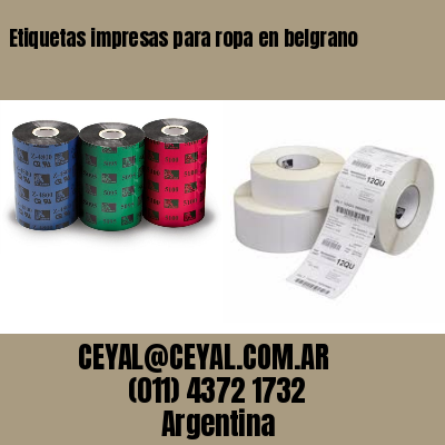 Etiquetas impresas para ropa en belgrano