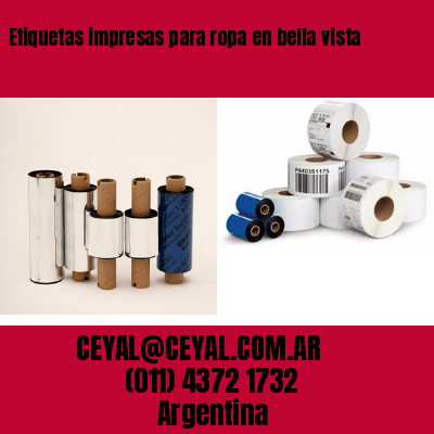 Etiquetas impresas para ropa en bella vista