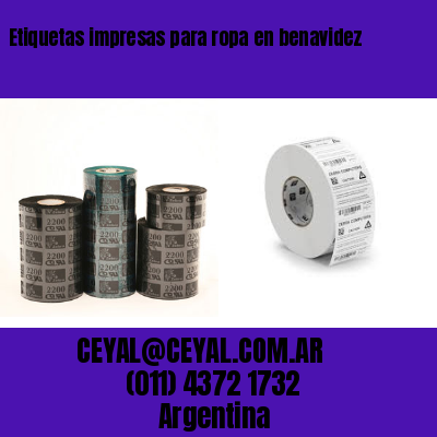 Etiquetas impresas para ropa en benavidez