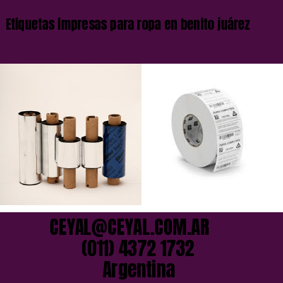 Etiquetas impresas para ropa en benito juárez