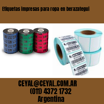 Etiquetas impresas para ropa en berazategui