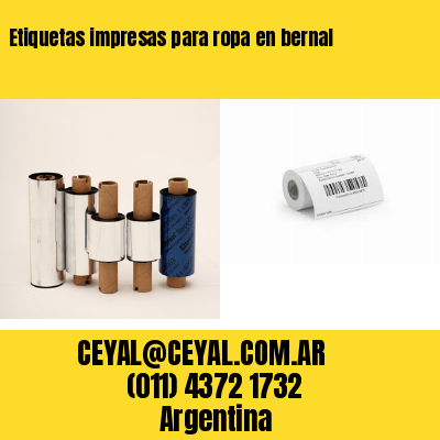 Etiquetas impresas para ropa en bernal