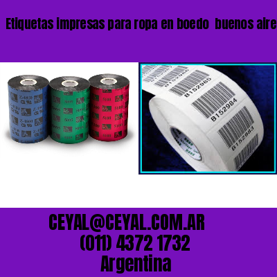 Etiquetas impresas para ropa en boedo  buenos aires