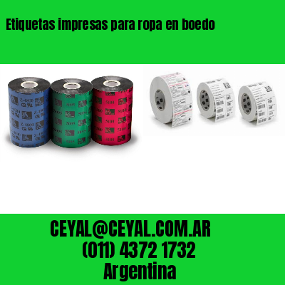 Etiquetas impresas para ropa en boedo