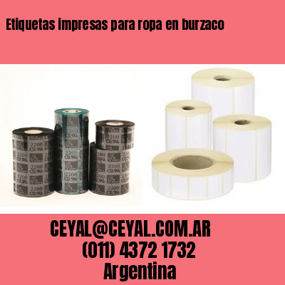 Etiquetas impresas para ropa en burzaco