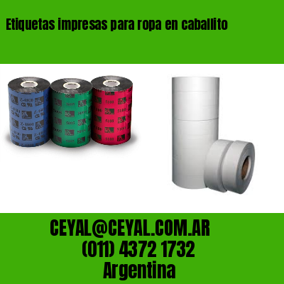 Etiquetas impresas para ropa en caballito