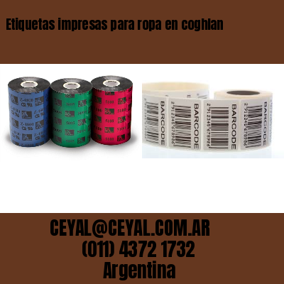 Etiquetas impresas para ropa en coghlan