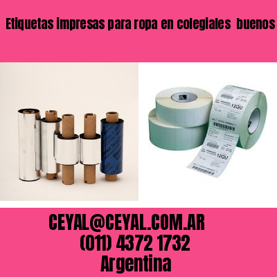 Etiquetas impresas para ropa en colegiales  buenos aires