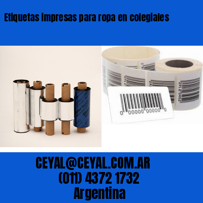 Etiquetas impresas para ropa en colegiales