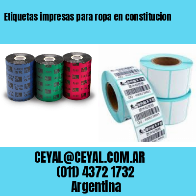 Etiquetas impresas para ropa en constitucion