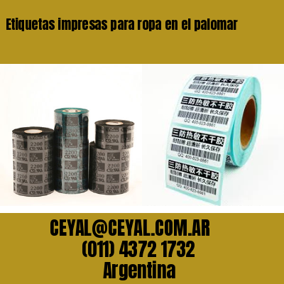 Etiquetas impresas para ropa en el palomar