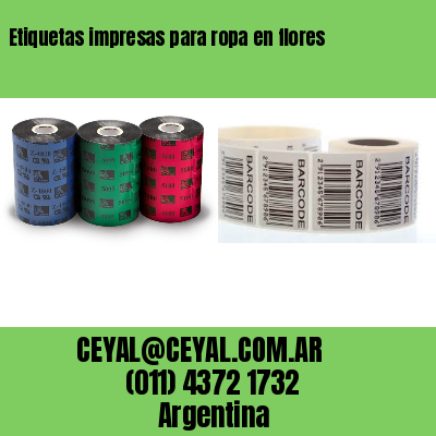 Etiquetas impresas para ropa en flores