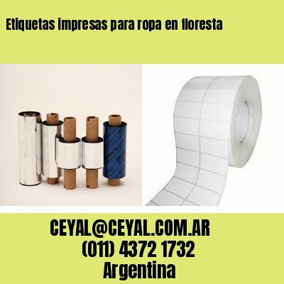 Etiquetas impresas para ropa en floresta
