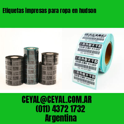 Etiquetas impresas para ropa en hudson
