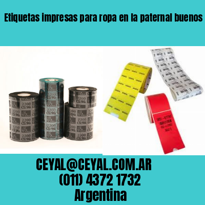Etiquetas impresas para ropa en la paternal buenos aires