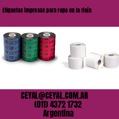 Etiquetas impresas para ropa en la rioja