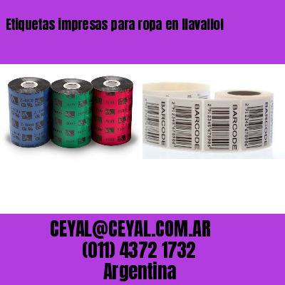 Etiquetas impresas para ropa en llavallol