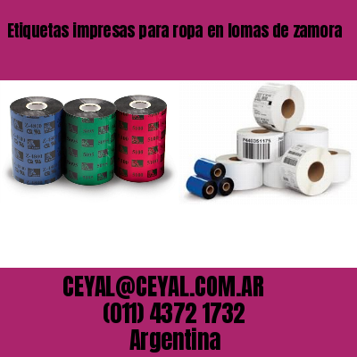 Etiquetas impresas para ropa en lomas de zamora