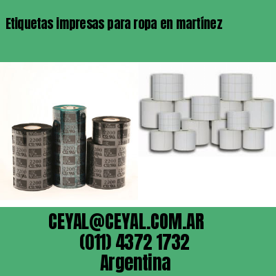 Etiquetas impresas para ropa en martínez