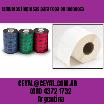 Etiquetas impresas para ropa en mendoza