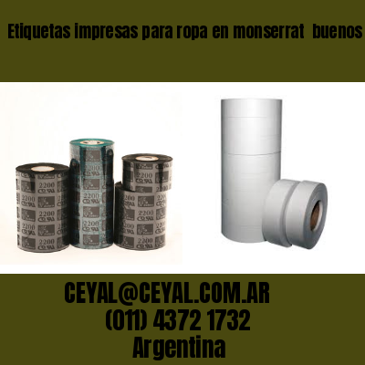 Etiquetas impresas para ropa en monserrat  buenos aires
