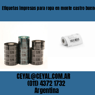 Etiquetas impresas para ropa en monte castro buenos aires