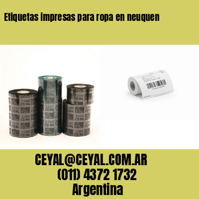 Etiquetas impresas para ropa en neuquen