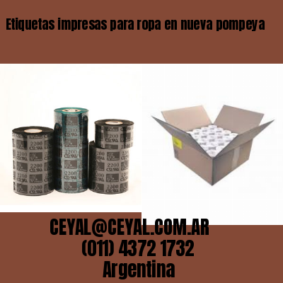 Etiquetas impresas para ropa en nueva pompeya