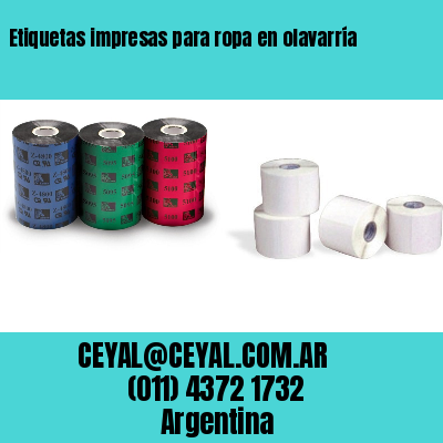 Etiquetas impresas para ropa en olavarría