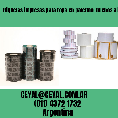 Etiquetas impresas para ropa en palermo  buenos aires